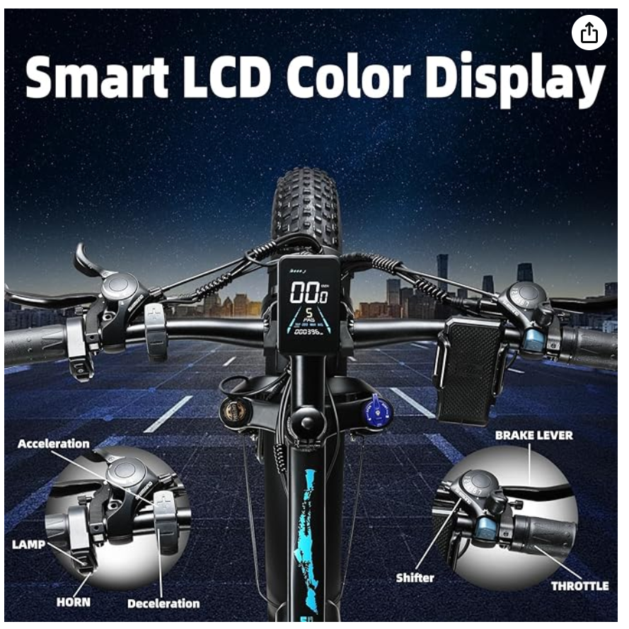 Keteles K800 48V 20AH 1000W Rear Motor Ebike