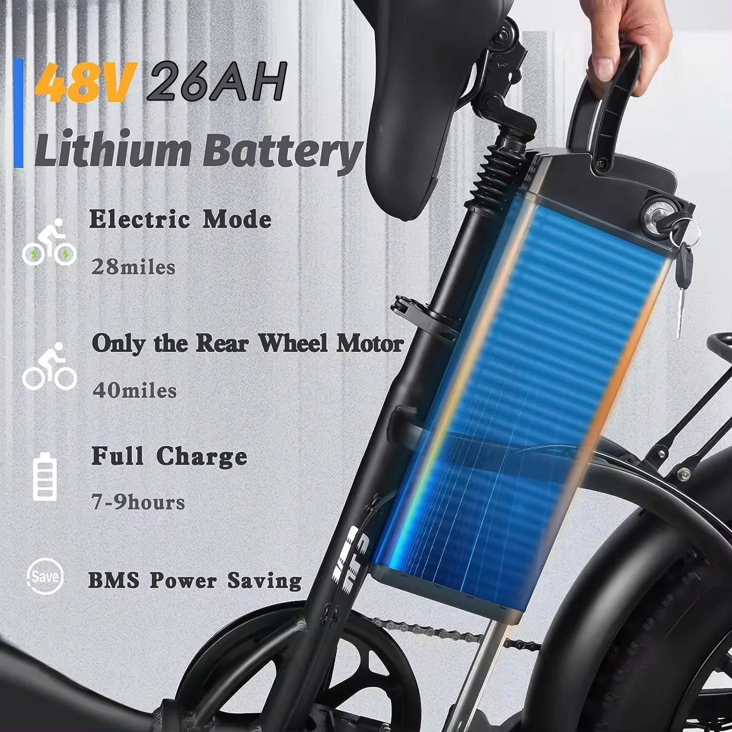 KETELES KF9 2000W 48V 26AH Folding electric bike Dual Motor