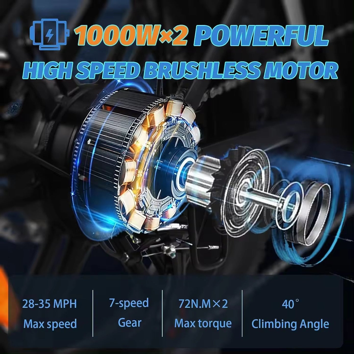 KETELES KF9 2000W 48V 26AH Folding electric bike Dual Motor
