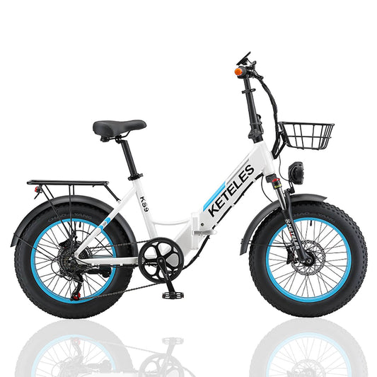 KETELES KS9 Folding Bike 20", 48V/250W Motor, 17.5Ah Battery, Hydraulic Disc Brakes