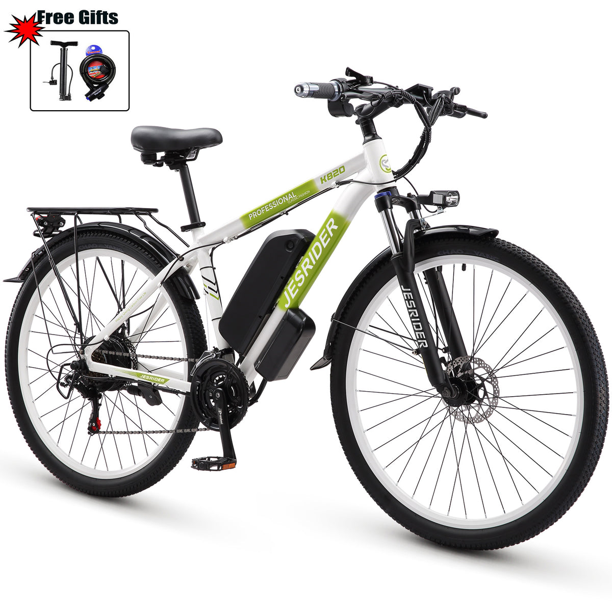 JESRIDER K820 29" Road Electric Bike, 48V 17.5Ah Commuter Ebike for Adults