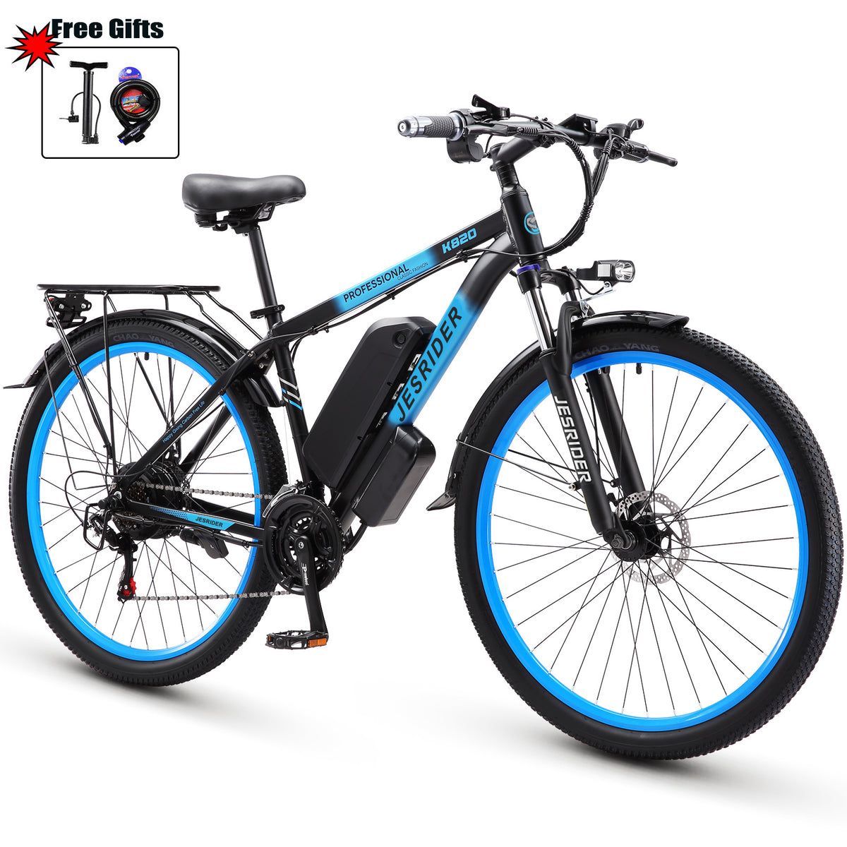 JESRIDER K820 29" Road Electric Bike, 48V 17.5Ah Commuter Ebike for Adults