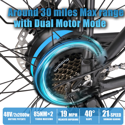 KAIJIELAISI K801 48V32AH 250W motor 26" Inch Fat Tire E-Bike