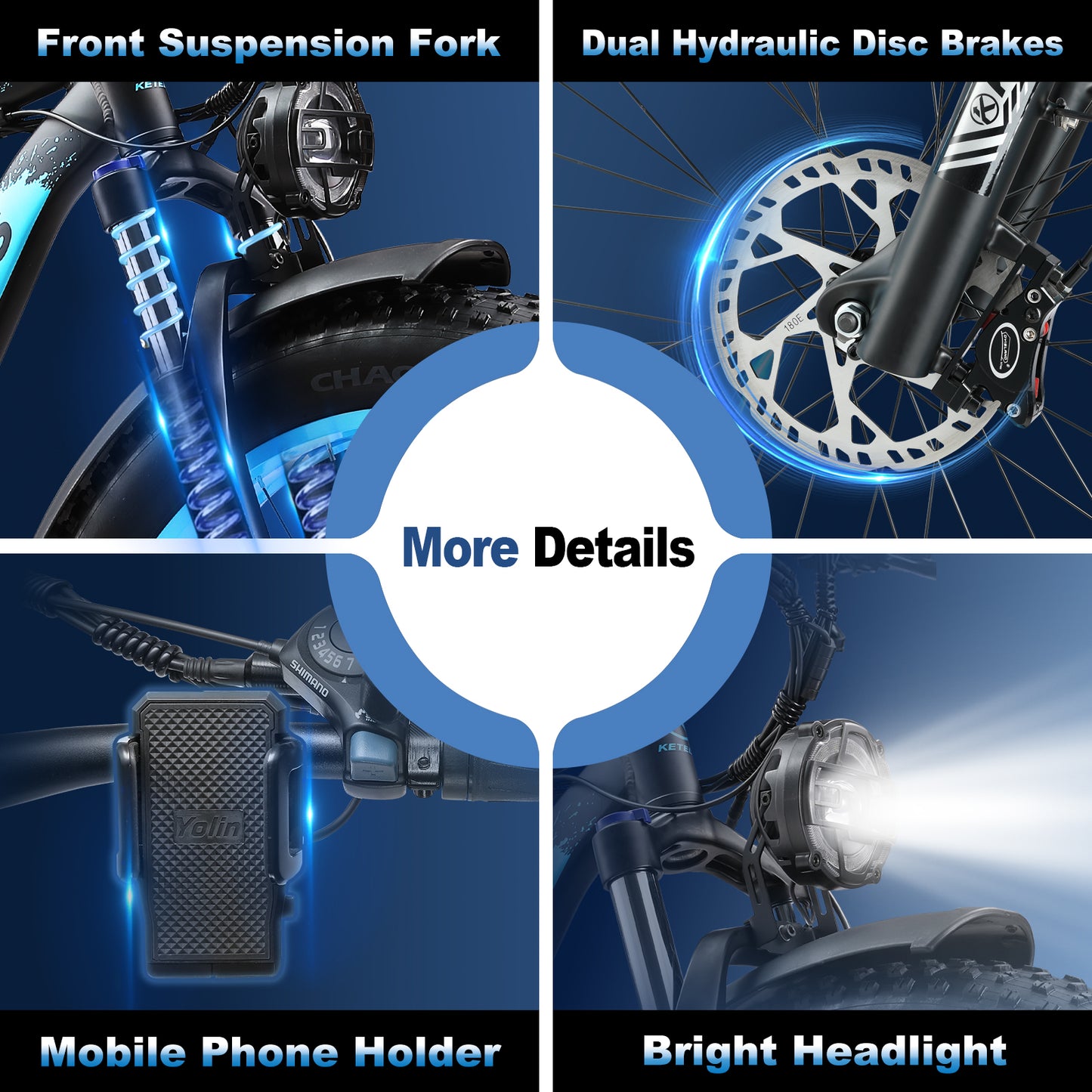 Keteles K800 48V 20AH 250W Rear Motor Fat Tire E-Bike