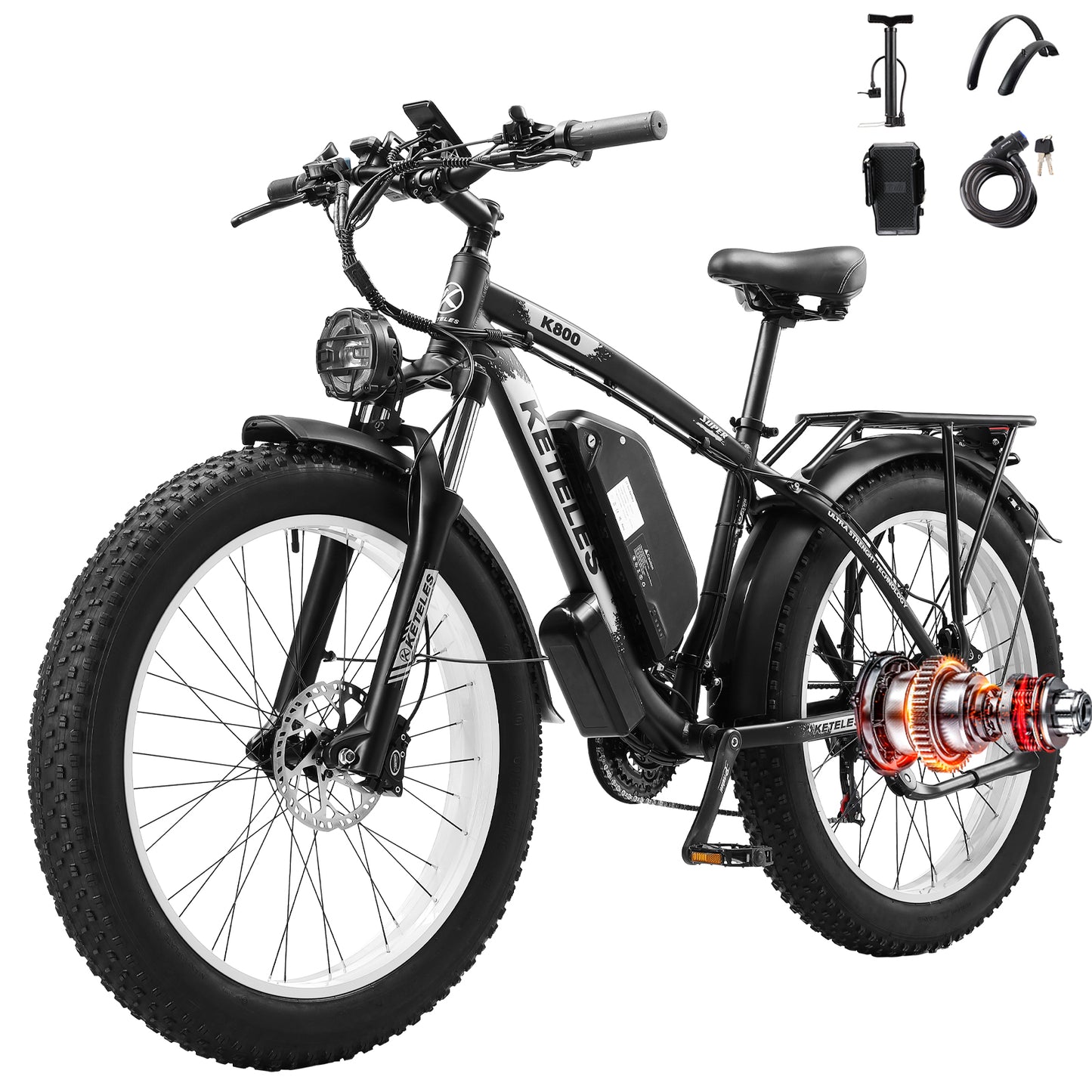 Keteles K800 48V 20AH 250W Rear Motor Fat Tire E-Bike