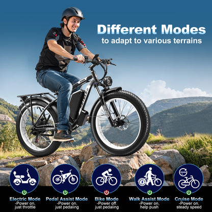 Keteles K800 48V 20AH 250W Rear Motor Fat Tire E-Bike