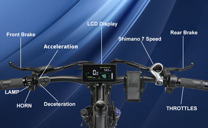 KAIJIELAISI K801 48V32AH 250W motor 26" Inch Fat Tire E-Bike
