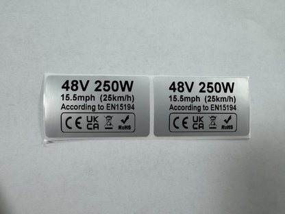 KETELES 250W Motor Label