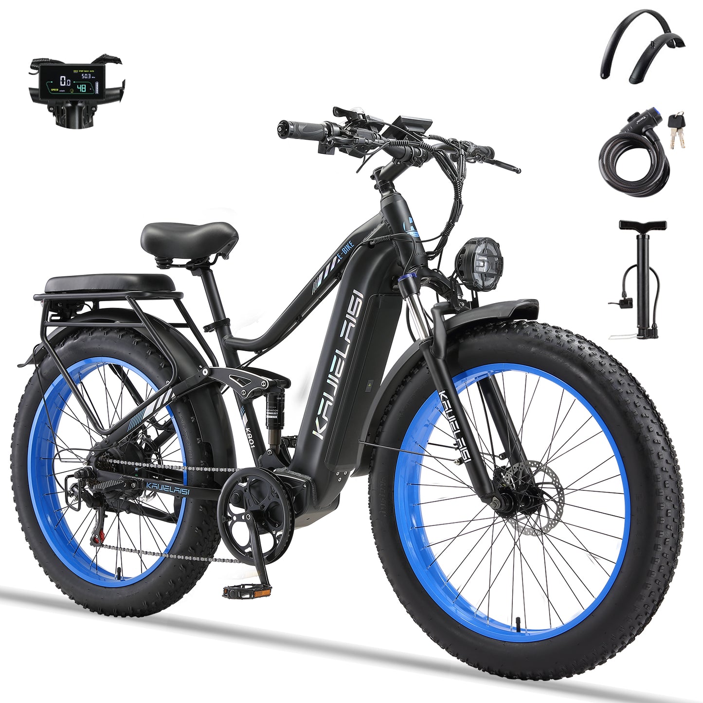 KAIJIELAISI K801 48V32AH 1000W motor 26" Fat Tire Mountain E-Bike
