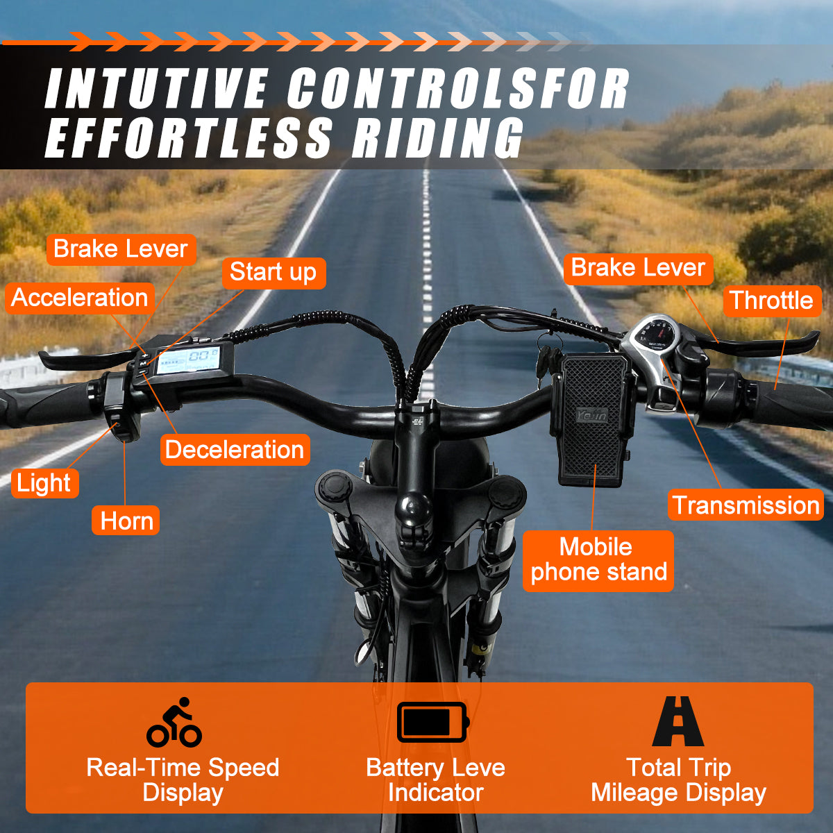 JESRIDER G550 All-Terrain E-Bike for Adults, 48V 20Ah Removable Battery, 20"x4 Fat Tire, Full Suspension