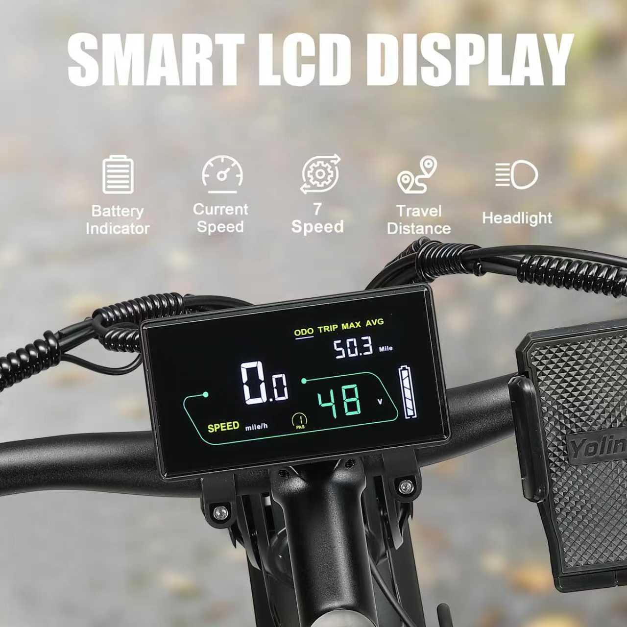 KAIJIELAISI K801 48V32AH 250W motor 26" Inch Fat Tire E-Bike