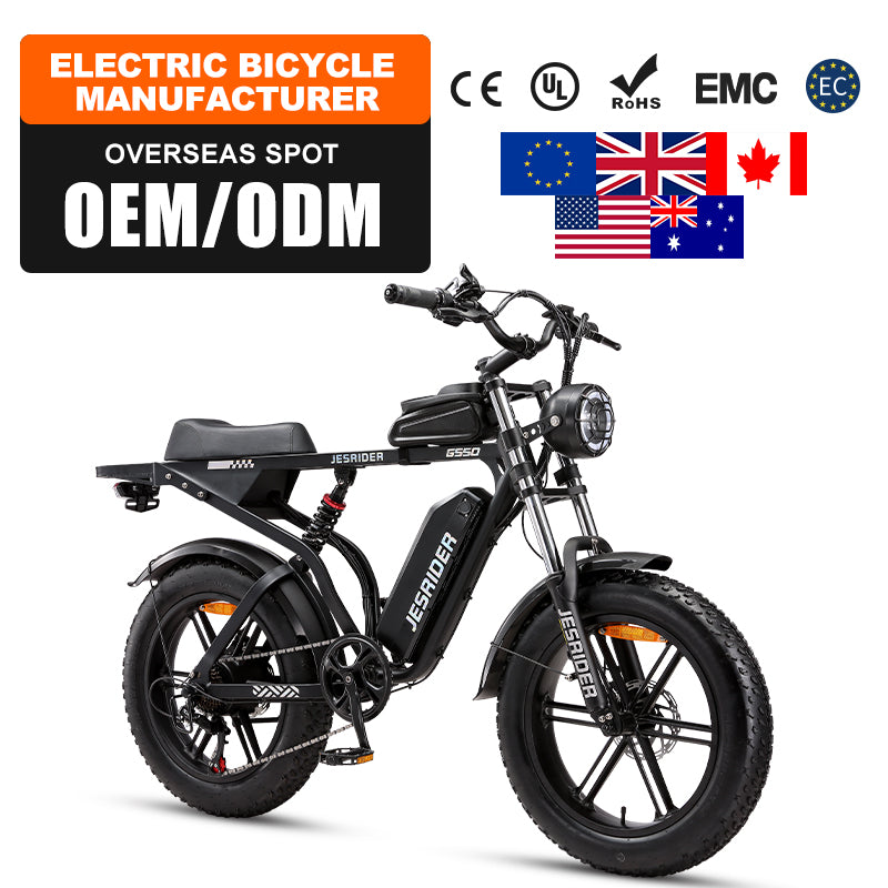 JESRIDER G550 All-Terrain E-Bike for Adults, 48V 20Ah Removable Battery, 20"x4 Fat Tire, Full Suspension