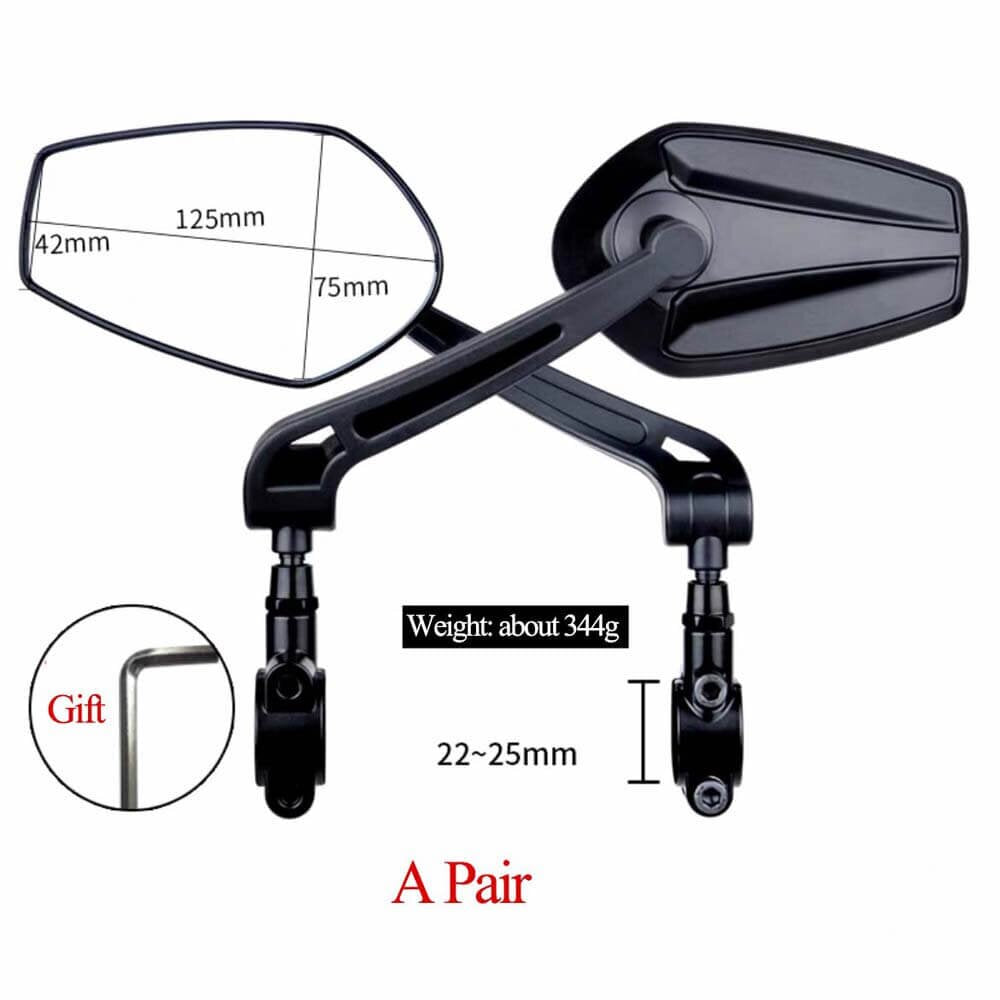 HD Wide Angle Rearview Mirror for Electric Bike