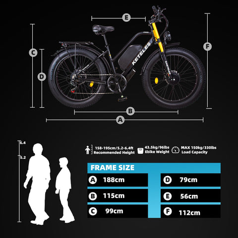 KETELES XF4000 2000W Dual Motor Electric Bike 48V 23AH | UK stock 【2 days delivery】