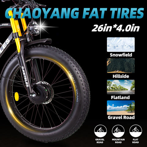 KETELES XF4000 2000W Dual Motor Electric Bike 48V 23AH | UK stock 【2 days delivery】