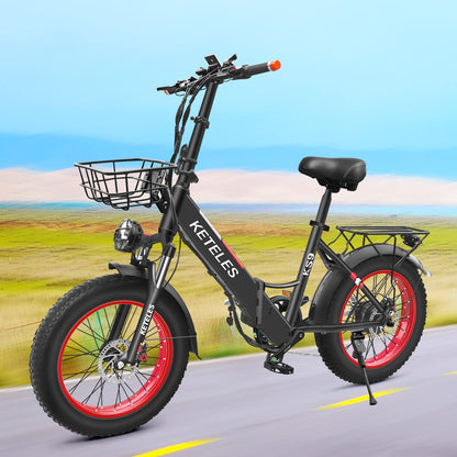 KETELES KS9 Folding Bike 20", 48V/250W Motor, 17.5Ah Battery, Hydraulic Disc Brakes