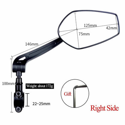 HD Wide Angle Rearview Mirror for Electric Bike